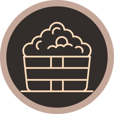 Sepet. Web simgesi basit illüstrasyon