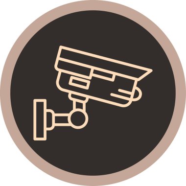 Moda tarzı izole edilmiş arka planda güvenlik kamerası simgesi