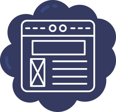 Tarayıcı pencere simgesi ana hat biçiminde