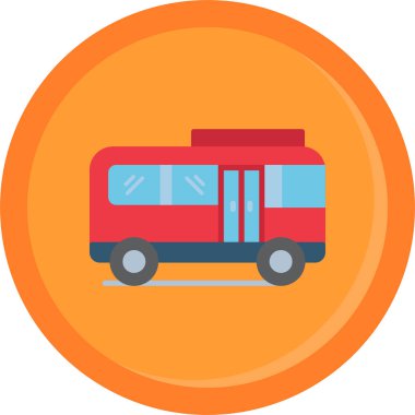 Otobüs. Web simgesi basit illüstrasyon