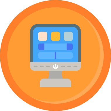 Televizyon. Web simgesi basit illüstrasyon