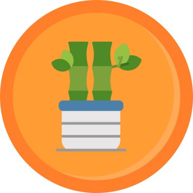 Bitki. Web simgesi basit illüstrasyon