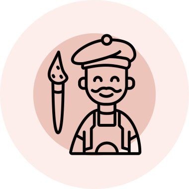 çiftçi ikonu vektör illüstrasyonu