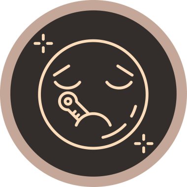 modada izole edilmiş arka planda hüzünlü simge