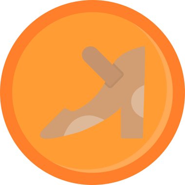 Tek bir turuncu ve mavi ikonun vektör çizimi