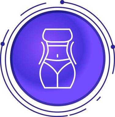 Bikini simge vektör çizim