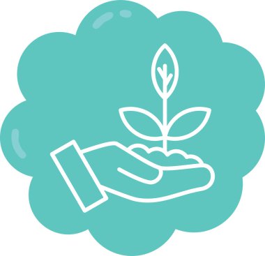 Düz biçimli ekoloji çevre simgesi