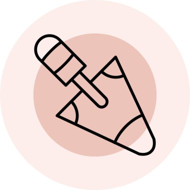 Modern b 'nin vektör illüstrasyonunda termometrenin eksik simgesi