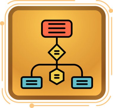 Dolu tasarım için blockchain ağ simgesi