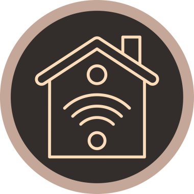 Ev. Web simgesi basit illüstrasyon