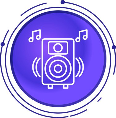 Hoparlör simgesi, vektör illüstrasyonu