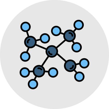 dopdolu tasarım biçiminde ağ molekül simgesi