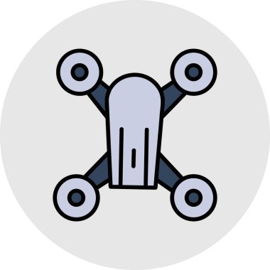 Drone simgesinin vektör illüstrasyonu