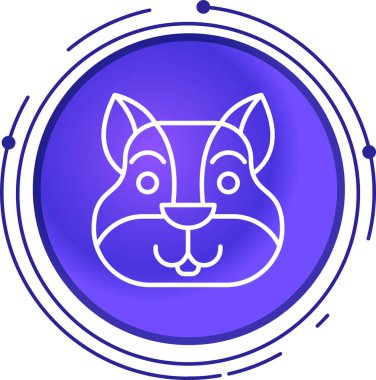 Beyaz arka planda izole edilmiş evcil hayvan yemek ikonu. Kedi ya da köpek. Renkli taslak konsepti. vektör.