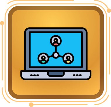 ağ bağlantı vektörü simgesi