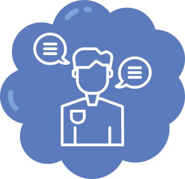 Konuş. Web simgesi basit illüstrasyon