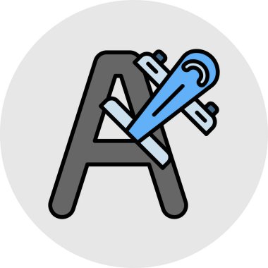 Siyah zemin üzerinde ip olan bir merdivenin vektör simgesi