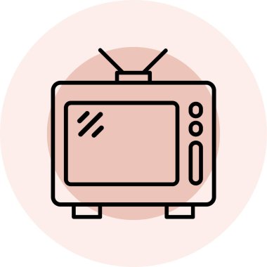 TV simgesi vektör illüstrasyonu