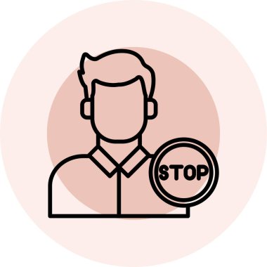 Kes şunu. Web simgesi basit illüstrasyon