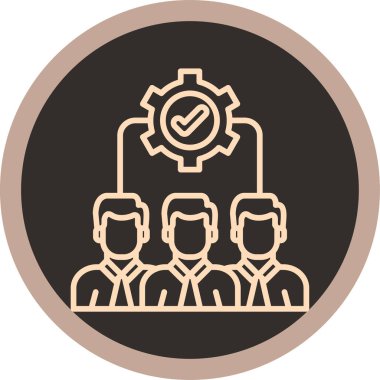 Proje yönetim simgesi vektörü. İnce çizgi tarzı. beyaz arkaplanda izole edilmiş düz resim sembolü.