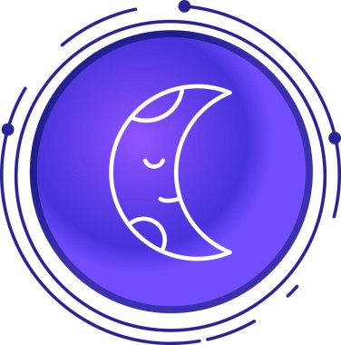 Ay. Web simgesi basit illüstrasyon