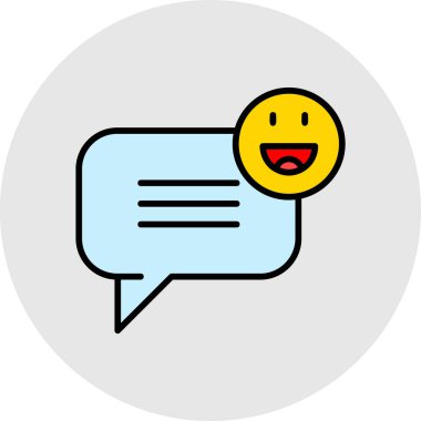 Konuş. Web simgesi basit illüstrasyon