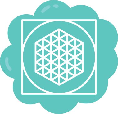 Bir çiçek simgesinin vektör illüstrasyonu