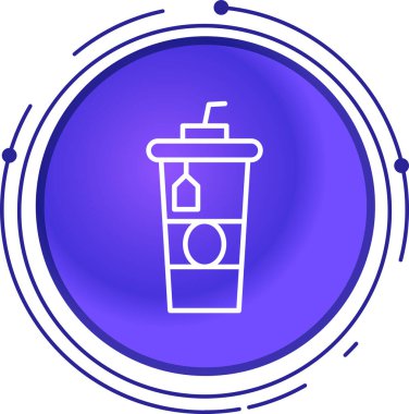 Beyaz arkaplanda mavi kahve fincanı simgesi izole edilmiş. Çay fincanı. Sıcak kahve. vektör illüstrasyonu