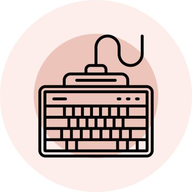 Bir daktilo simgesinin vektör illüstrasyonu