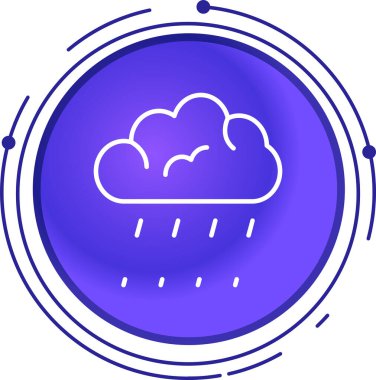 Bulut simgesi beyaz arka plan üzerinde izole anahat tarzı. Weather simge vektör çizim