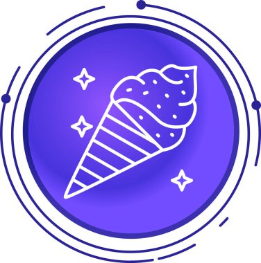 Mavi ve beyaz dondurmanın vektör çizimi