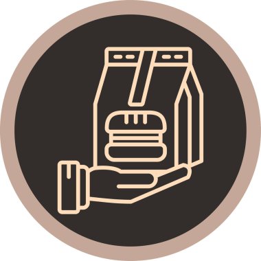 Gıda simgesinin vektör illüstrasyonu