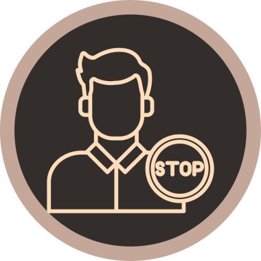 İşaretli bir kişinin vektör simgesi