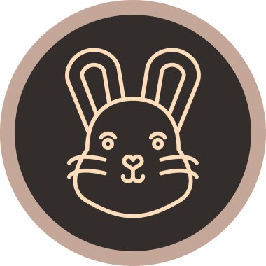 Paskalya tavşanı. Basit vektör illüstrasyonu