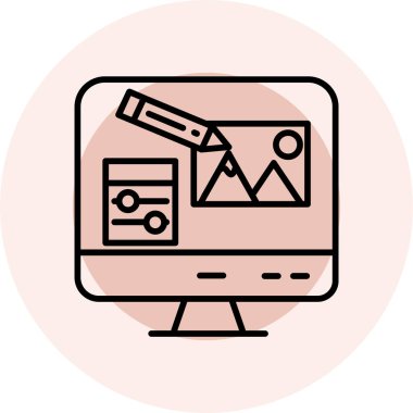 Web sayfası tasarım ikonu vektör illüstrasyonu