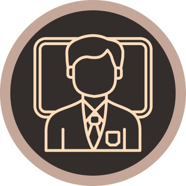 Adamım. Web simgesi basit illüstrasyon