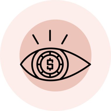 Göz simgesi vektör illüstrasyonu