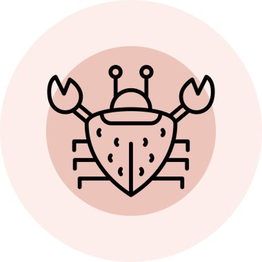 Yengeç simgesi vektör illüstrasyonu