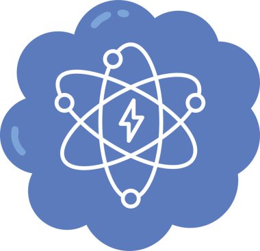 atom simgesi vektör illüstrasyonu