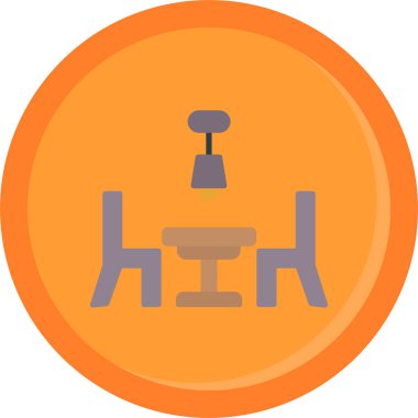 Sandalye. Web simgesi basit illüstrasyon