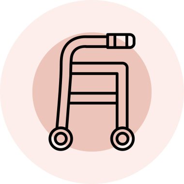 Tekerlekli. Web simgesi basit illüstrasyon