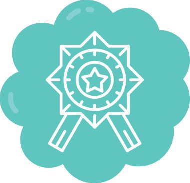 Rozet simge vektör çizim