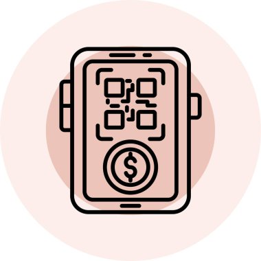 Cep telefonu ödemesi. Basit illüstrasyon