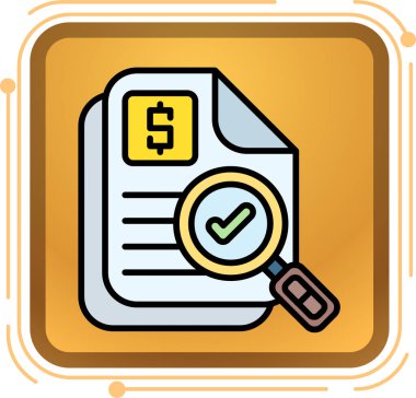 Bir belge simgesi ile dolar faturası