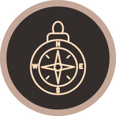 pusula simgesi, vektör illüstrasyonu