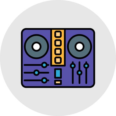 Müzik. Web simgesi basit illüstrasyon