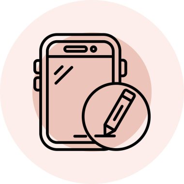 Akıllı telefon. Web simgesi basit illüstrasyon