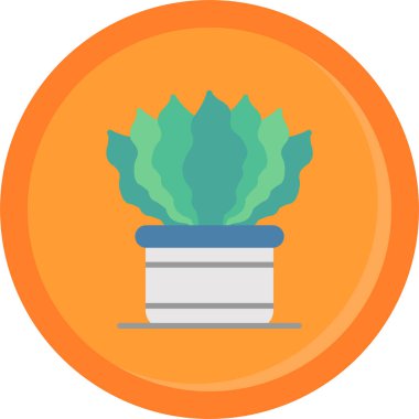 Kaktüs. Web simgesi basit illüstrasyon