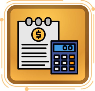 hesap makinesi simgesi, vektör illüstrasyonu