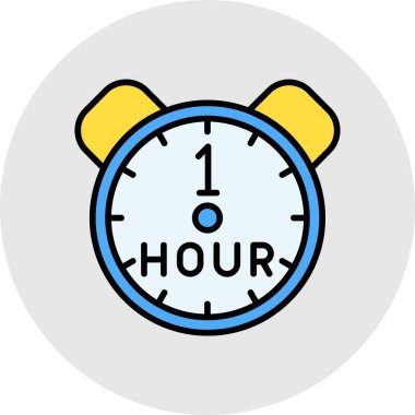 alarm clock icon. outline illustration of time vector icons for web